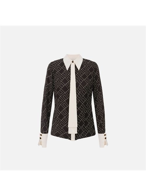 Camicia in georgette con stampa bi-color ELISABETTA FRANCHI | CA10456E2/EF3